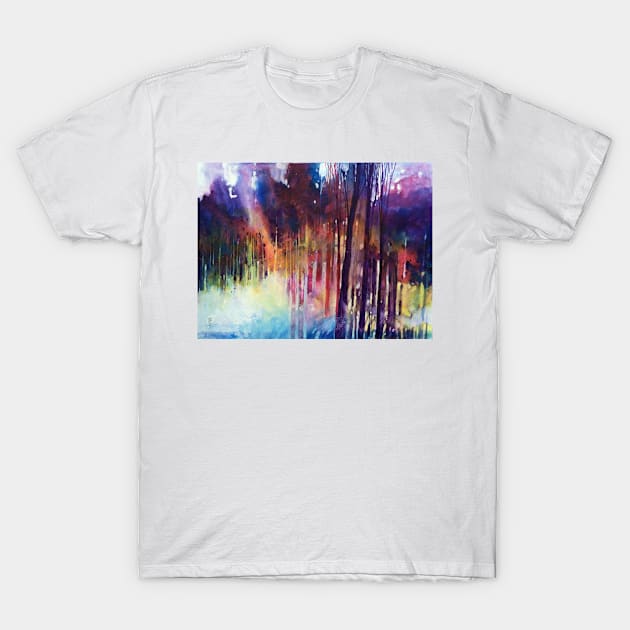 Flashes of light in the forest T-Shirt by Andreuccetti Art